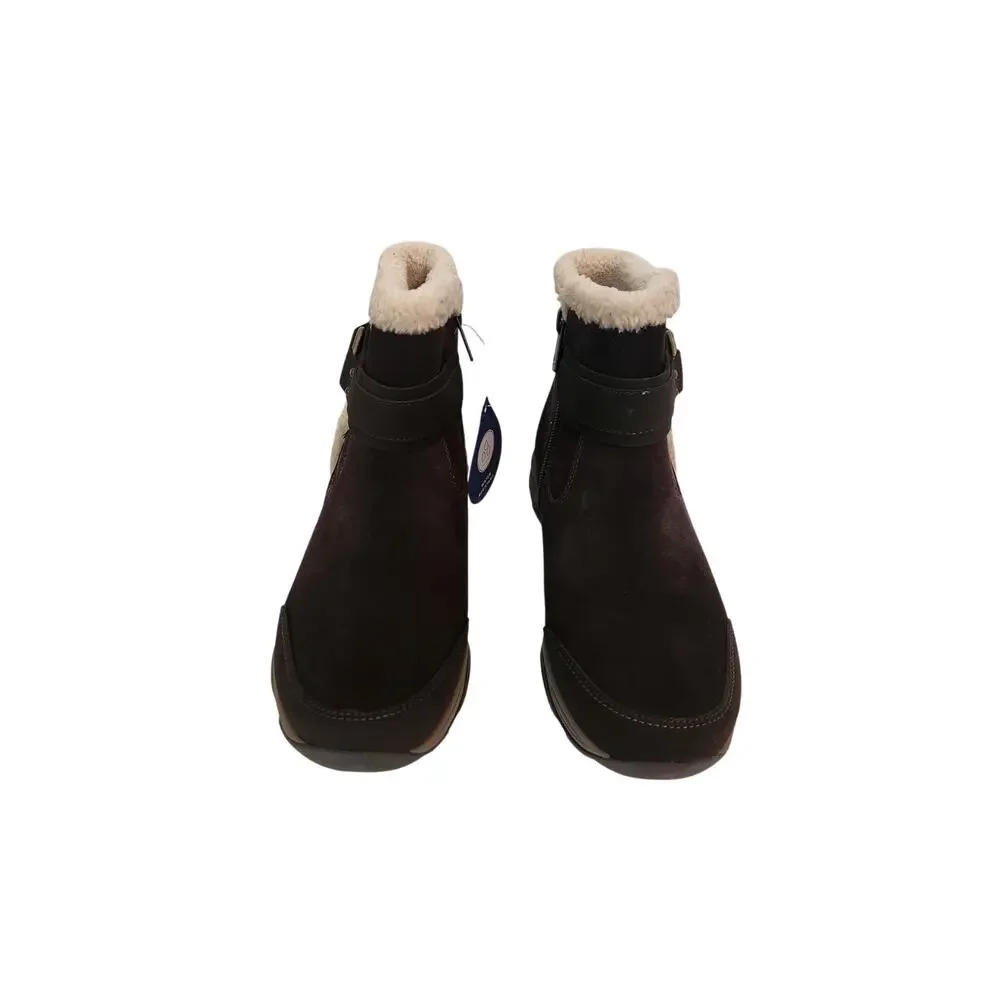 New Easy Spirit Elinor Cold Weather Booties Snow Brown 8M